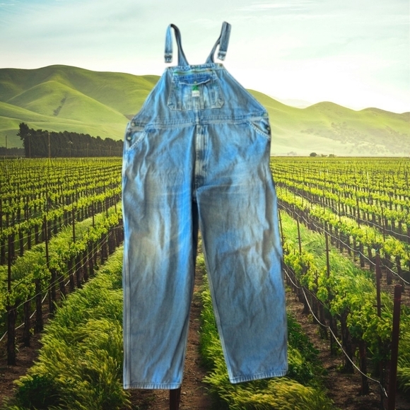 Liberty vtg. Authentic Kansas Denim overalls Farmer rancher western W54 L34 - Picture 1 of 10